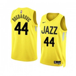 Utah Jazz Bojan Bogdanovic 44 Nike 2022 2023 Icon Edition Yellow NBA Jersey Swingman