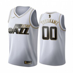 Utah Jazz Custom Nike 2019 2020 Golden Edition White NBA Jersey Swingman