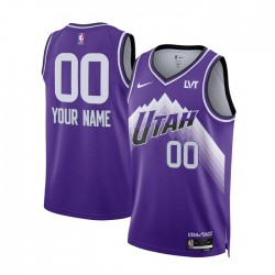 Utah Jazz Custom Nike 2023 2024 City Edition Purple NBA Jersey Swingman