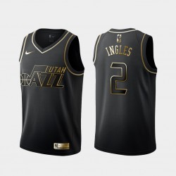 Utah Jazz Joe Ingles 2 Nike Golden Edition Black NBA Jersey Swingman