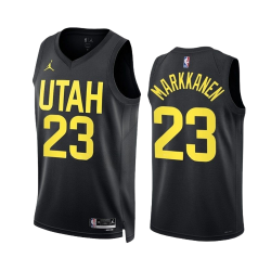 Utah Jazz Lauri Markkanen 23 Nike 2022 2023 Statement Edition Black NBA Jersey Swingman