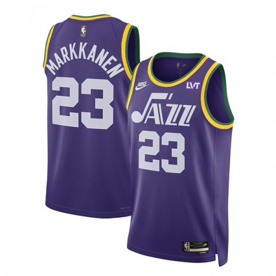 Utah Jazz Lauri Markkanen 23 Nike 2023 2024 Classic Edition Purple NBA Jersey Swingman