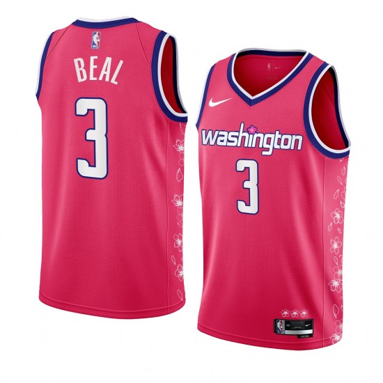 Washington Wizards Bradley Beal 3 Nike 2022 2023 City Edition Pink NBA Jersey Swingman